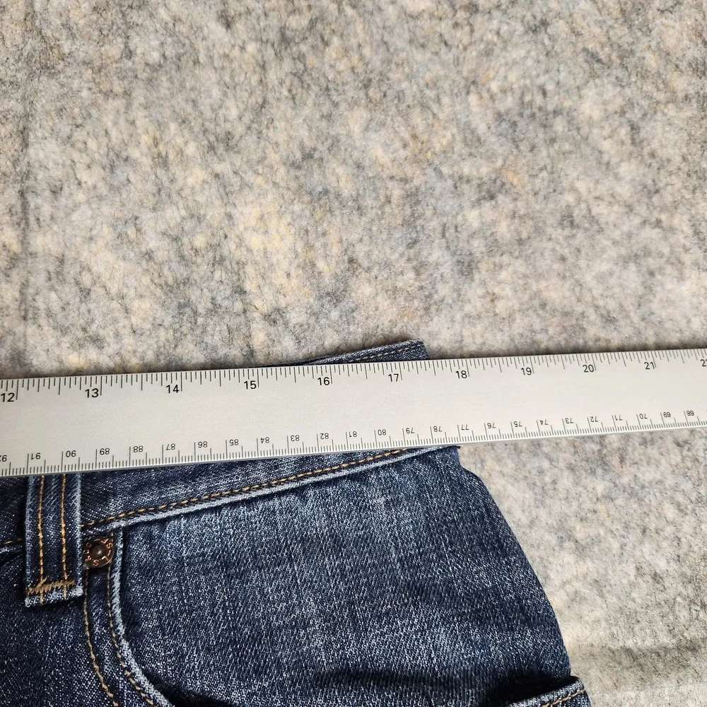 Levis 559 Button Fly Jeans Men 34x34 Blue Dark Wash Denim Whisker Faded Relaxed